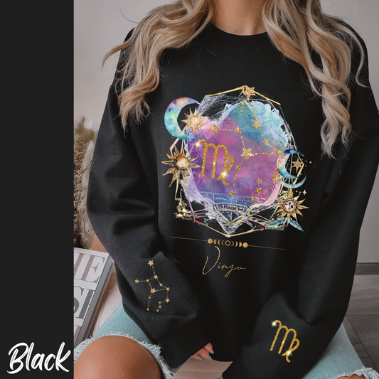 Virgo Sweatshirt Virgo Gift Unisex Astrology Sweatshirt Vintage Virgo Shirt Retro Boho Celestial Sweatshirt Virgo Birthday Zodiac Sweatshirt
