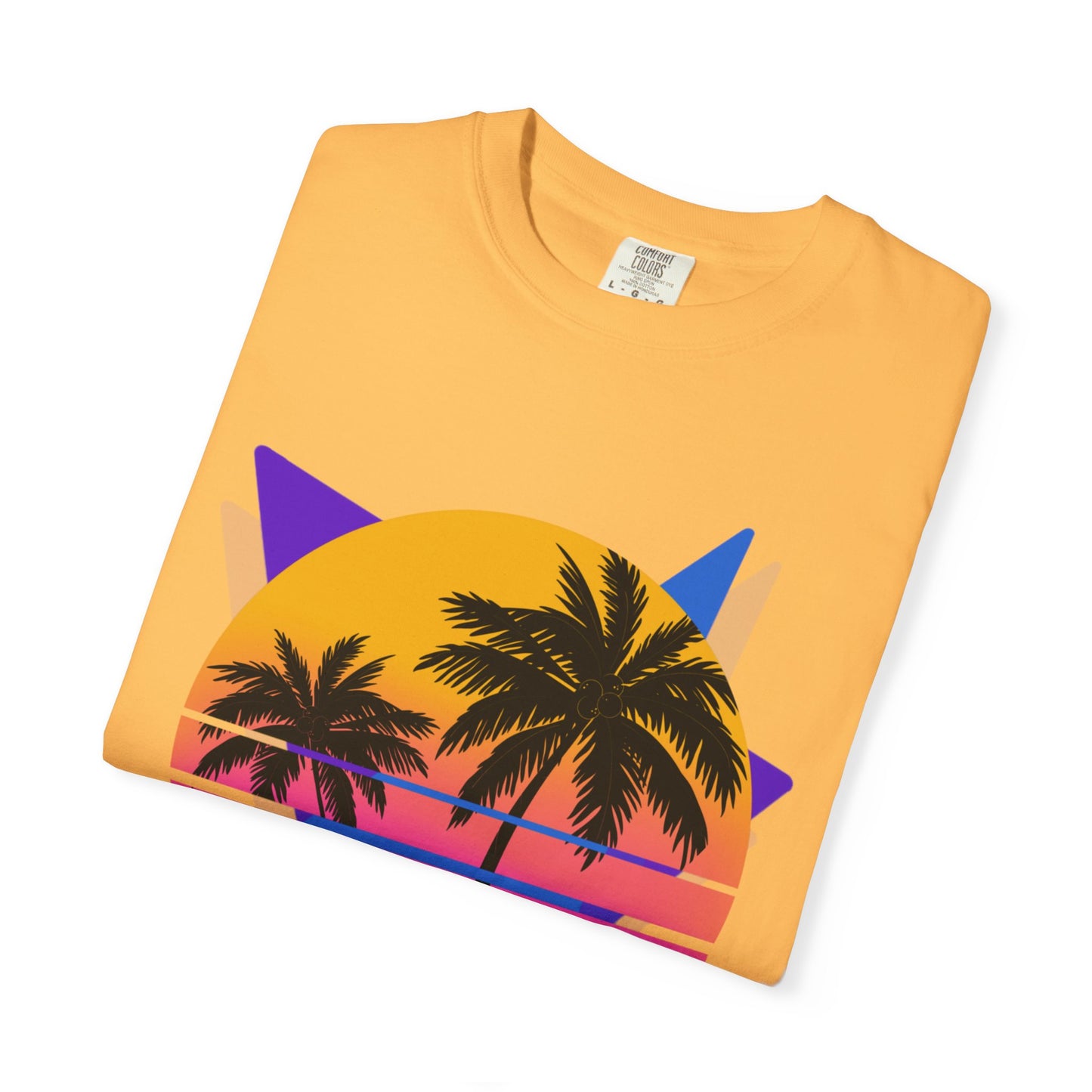 Neon Shirt Comfort Colors Shirt Retro 80's Palm Tree  Gifts For Her  Women Trendy Beach Vacation Tee Birthday Gift Teen