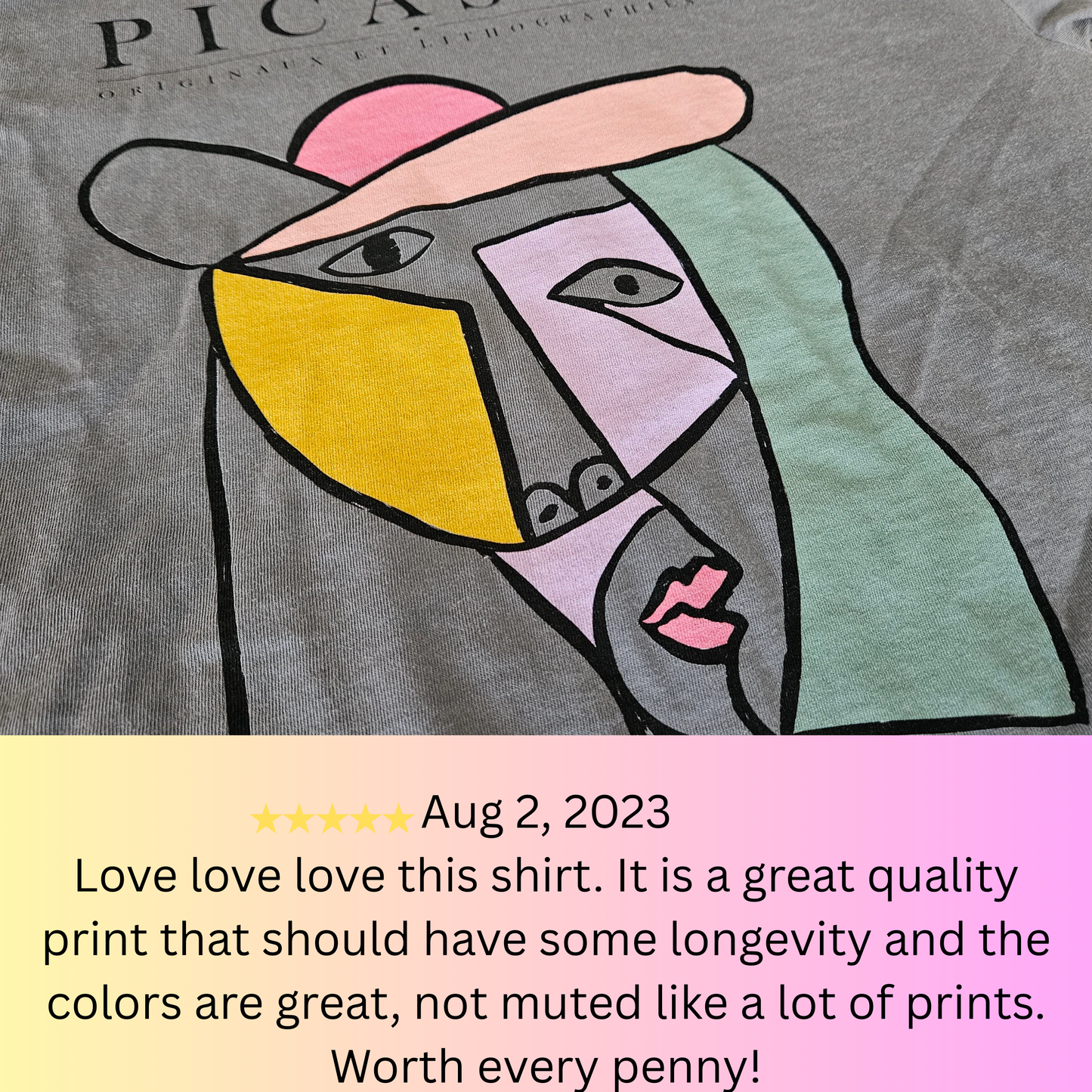 Picasso Shirt  For Women Trendy Vintage Tee Modern Art Graphic t shirt Picasso Art Print Tee Urban Boho Glamour Artsy T-shirt