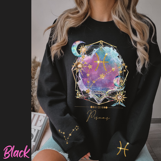 Pisces Sweatshirt Pisces Gift Astrology Sweatshirt Vintage Pisces Zodiac Shirt Retro Boho Celestial Sweatshirt Pisces Birthday Horoscope
