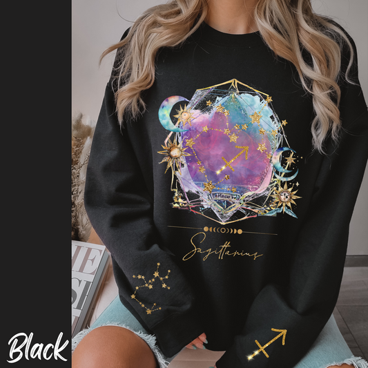 Sagittarius Sweatshirt Sagittarius Gift Astrology Sweatshirt Vintage Sagittarius Shirt Retro Boho Celestial Sweatshirt Sagittarius Birthday