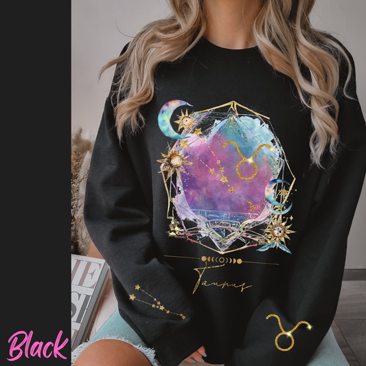 Taurus Sweatshirt Taurus Gift Astrology Sweatshirt Vintage Taurus Zodiac Shirt Retro Boho Celestial Sweatshirt Taurus Birthday Horoscope