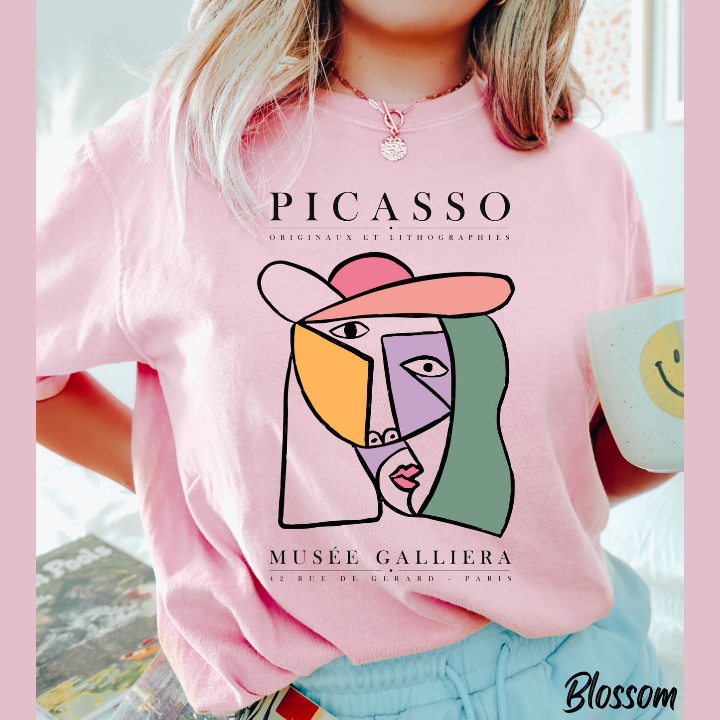 Picasso Shirt  For Women Trendy Vintage Tee Modern Art Graphic t shirt Picasso Art Print Tee Urban Boho Glamour Artsy T-shirt