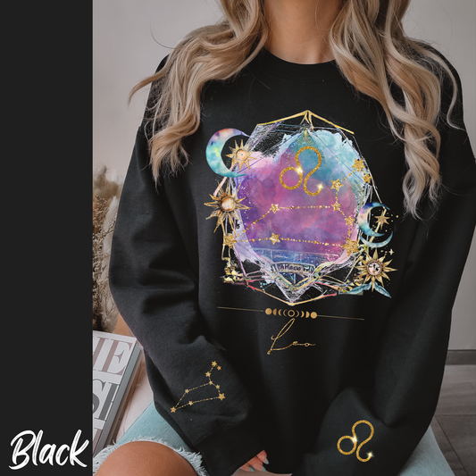 Leo Sweatshirt Leo Gift Astrology Sweatshirt Vintage Leo Zodiac Shirt Retro Boho Celestial Sweatshirt Leo Birthday Horoscope Gifts For Her